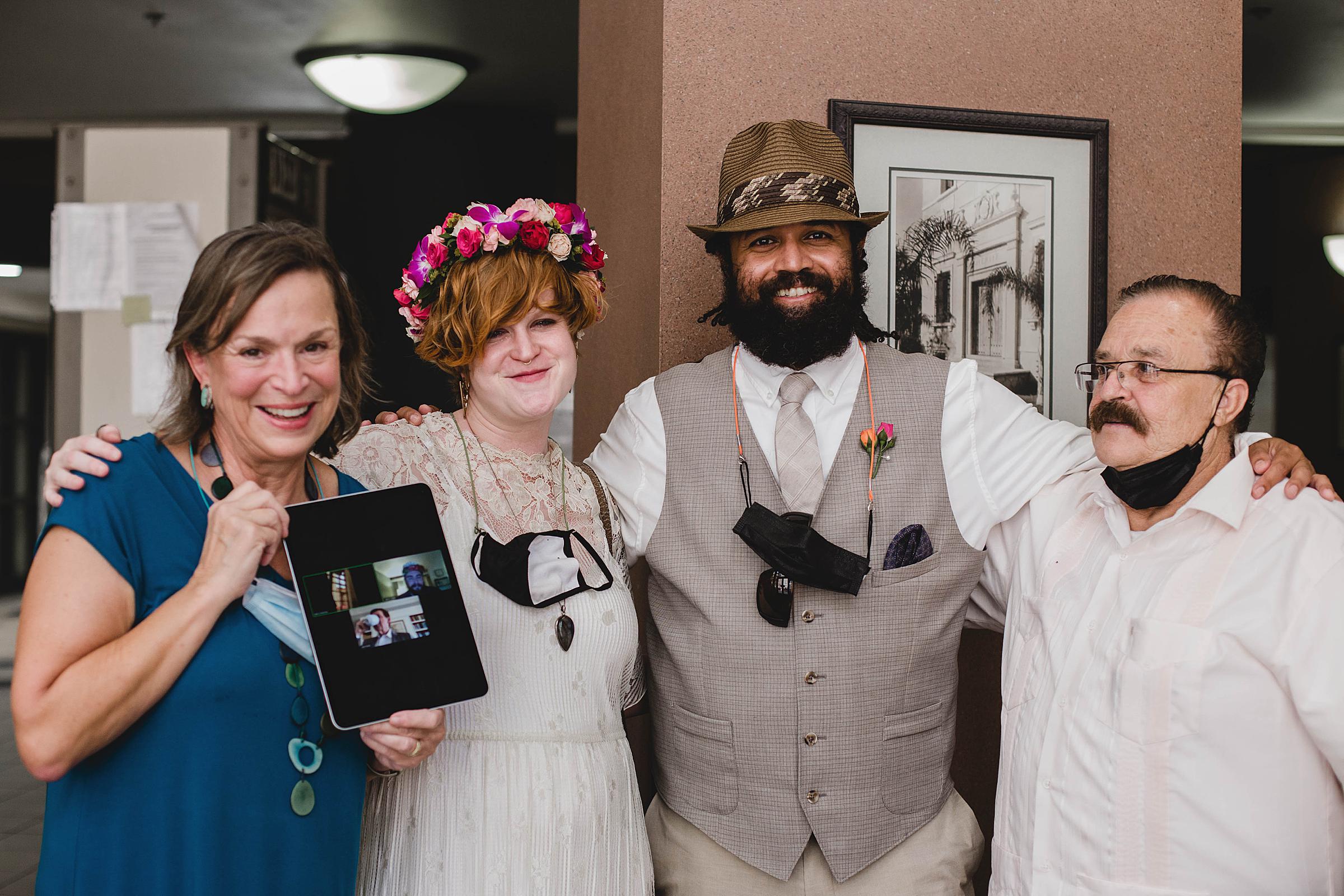 family photo at sarasota courthouse wedding