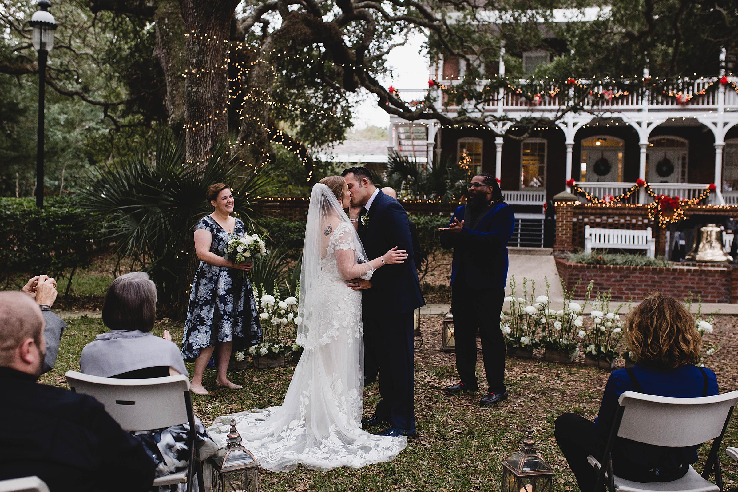 wedding ceremony at the lighthouse in st. augustine florida