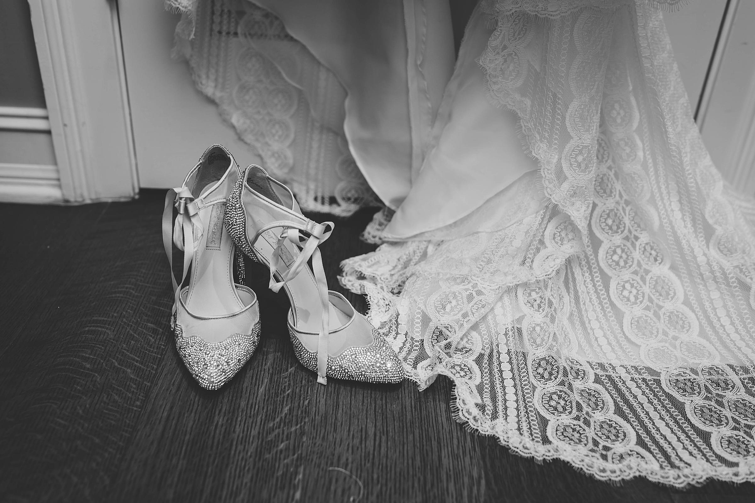 Bridal wedding details, wedding shoes, wedding dress, sarasota wedding