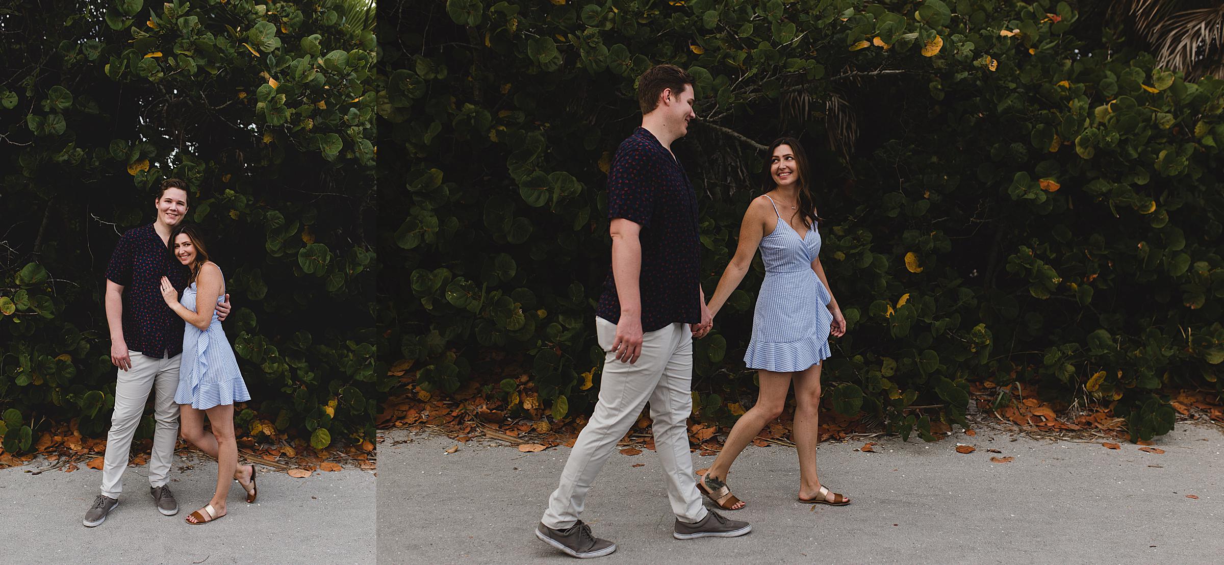 Engagement session on caspersen beach in venice, florida