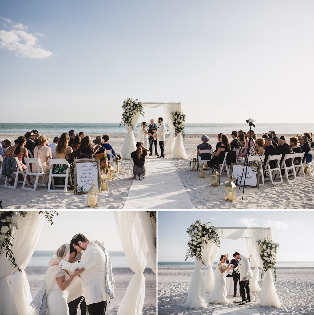 ceremony on the beach at the longboat key club, longboat key wedding, juliana montane photography