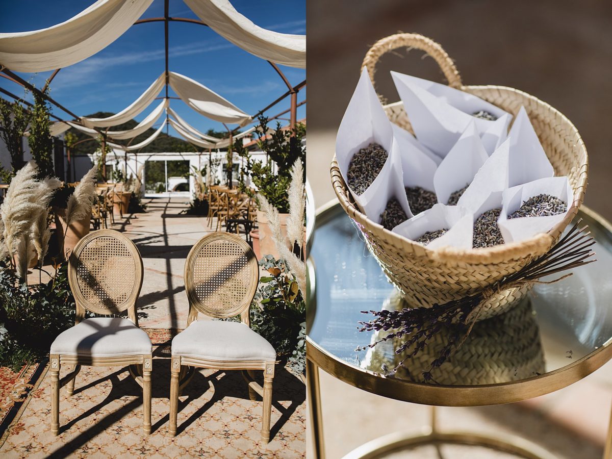 ceremony setup at destination wedding in córdoba spain photographed by juliana montane photography