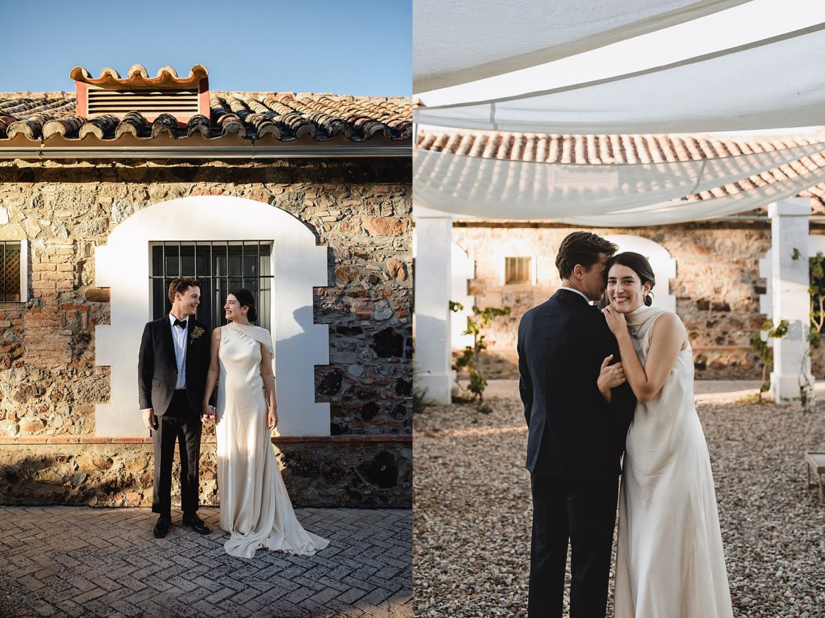 bride and groom photos at a ceremony setup at destination wedding in córdoba spain photographed by juliana montane photography