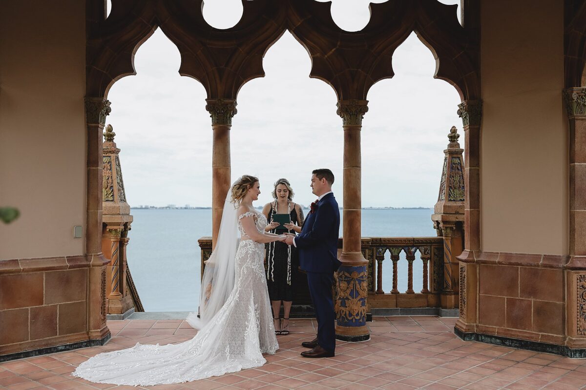 ringling museum elopement at the ca d'zan tower in sarasota florida, wedding photography by juliana montane photography