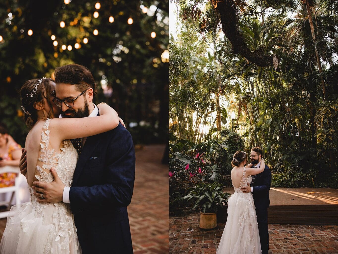 Bride & Groom First Dance  at a Sunken Gardens Wedding in St. Petersburg, FL photographed by Juliana Montane Photography