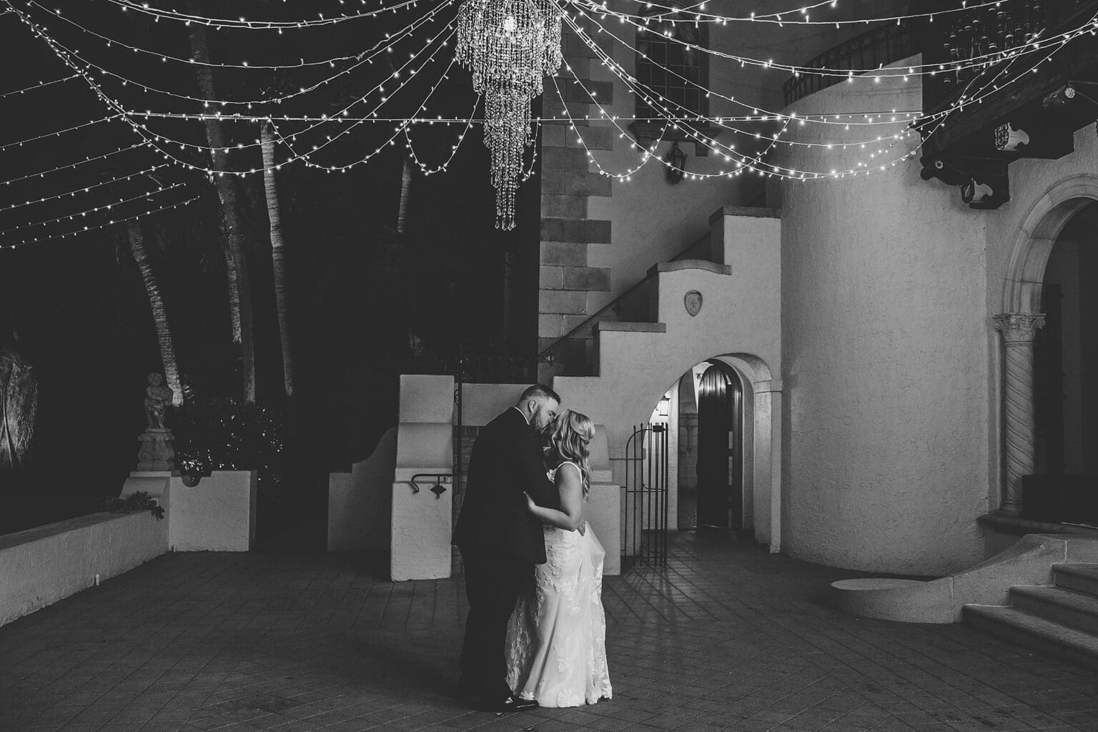 Bride & Groom having their private last dance at a Crosley Mansion wedding in Sarasota Florida photographed by Juliana Montane Photography