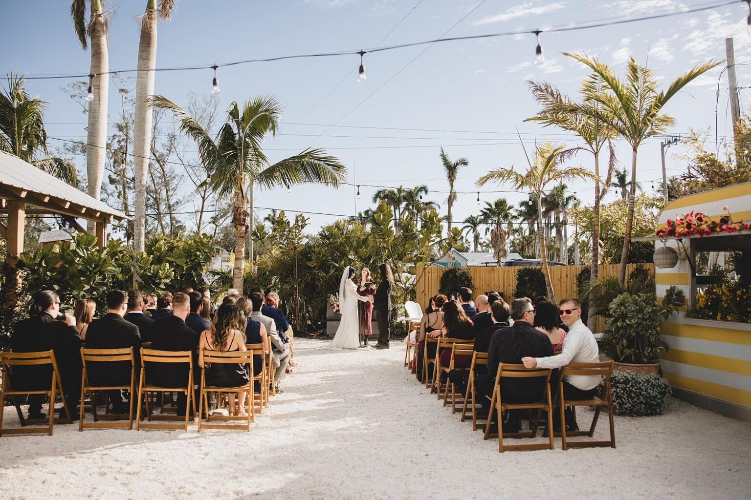Wedding Ceremony at The Fox Mercantile in Bradenton Florida photographed by Juliana Montane Photography